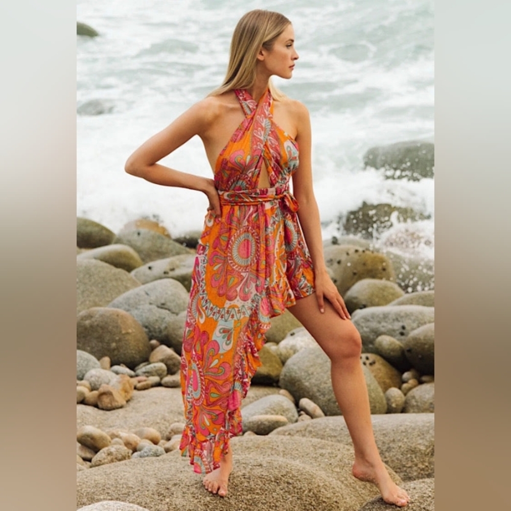 NWT Sundress Amina Marbella Dress in Havana Framboise Sz XXL